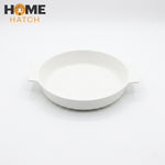 Danny Home 11.5 Inch White Oval Ceramic Baking Dish | Oven-Safe Bakeware