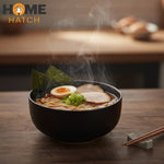 Danny Home 6" Black Multipurpose Ceramic Bowl – 1 Piece