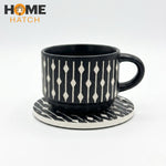 danny home handcrafted ceramic cup set of 6 with coasters tea coffee cups – Pakistan