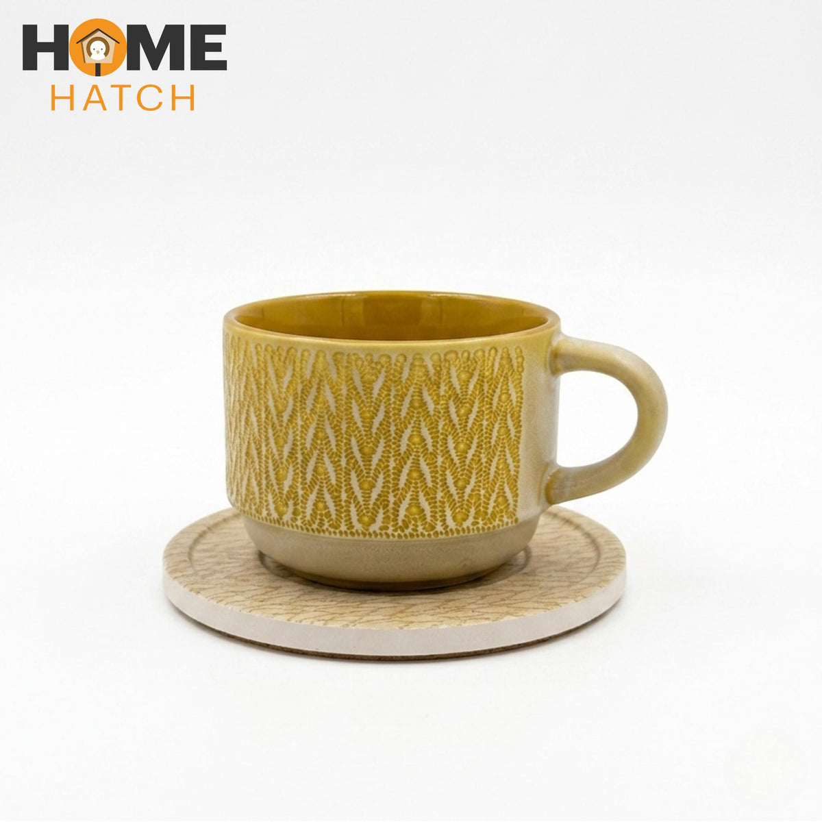 danny home handcrafted ceramic cup set of 6 with coasters tea coffee cups – Pakistan