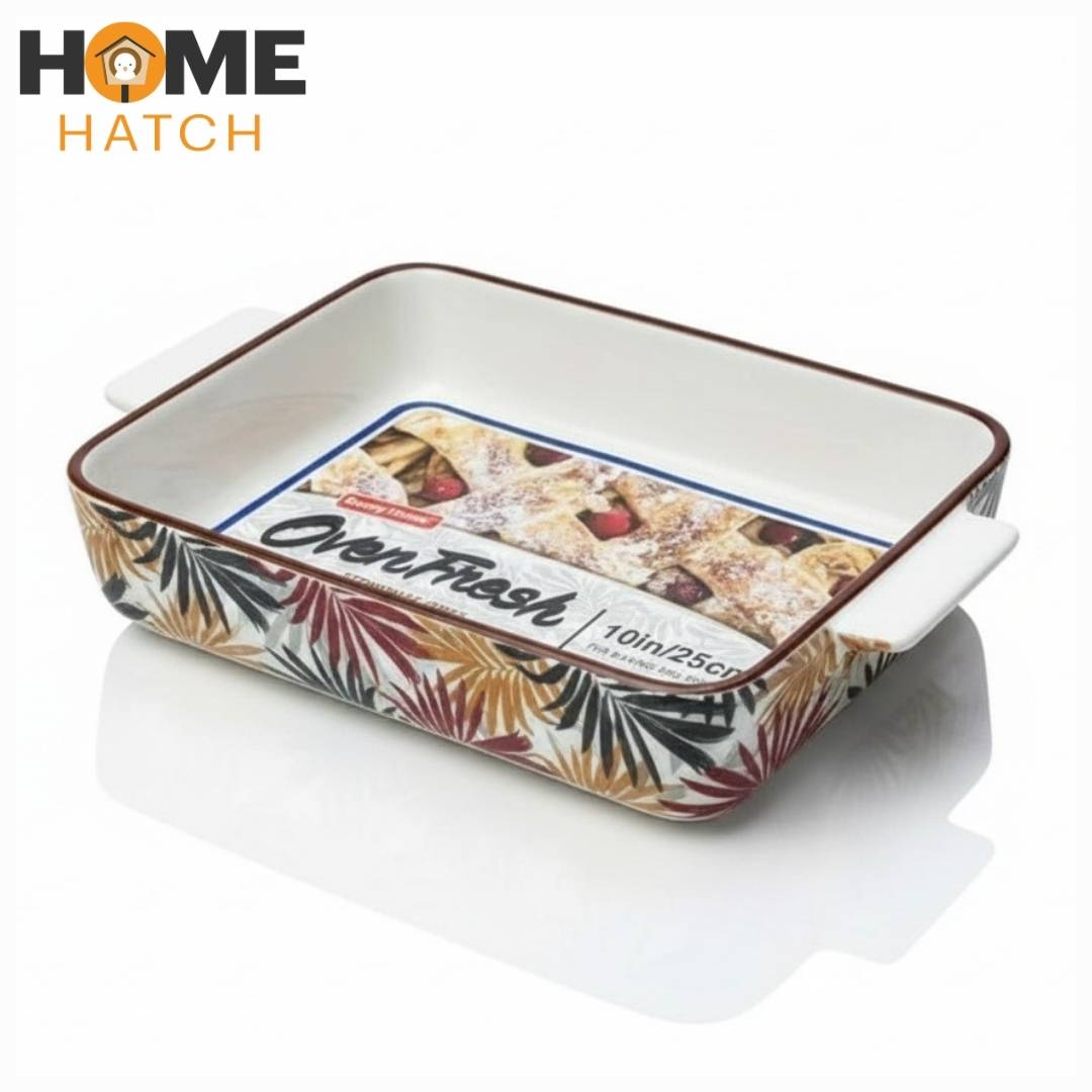 Danny Home Rectangular Ceramic Baking & Oven Tray – Premium Bakeware Dish – Home Hatch Pakistan
