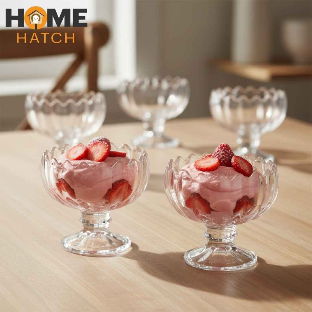 Delisoga crystal glass dessert cup set of 6 – Home Hatch Pakistancrystal glass dessert cupsdessert cup set of 6 Pakistanglass ice cream cupsDelisoga dessert cupsHome Hatch glasswareglass pudding cupsserving bowls for dessertscrystal style glass cupsdessert serving cups Pakistanglass dessert bowls