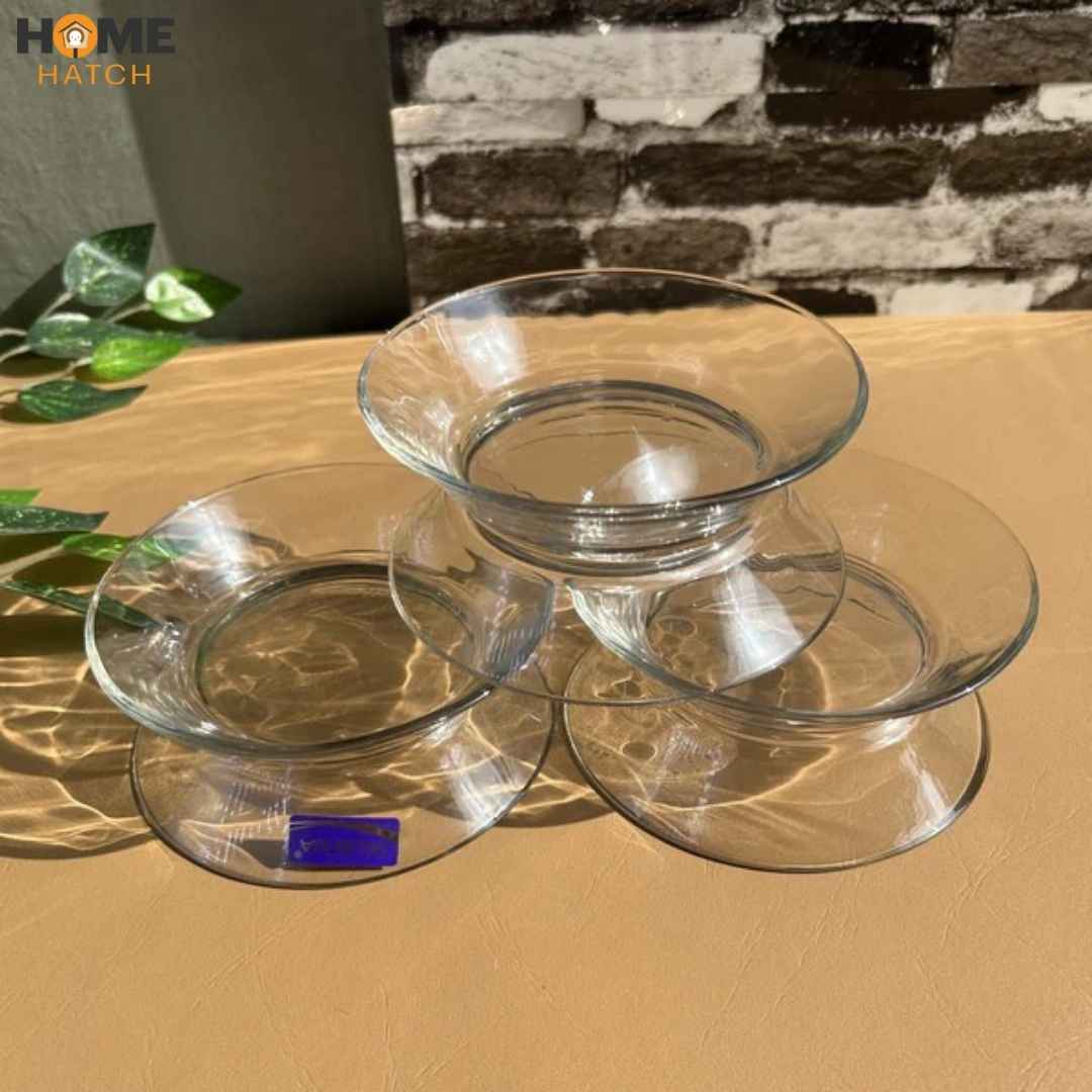 6pcs Delisoga Transparent Deep Plates | Dessert Plates | Tableware