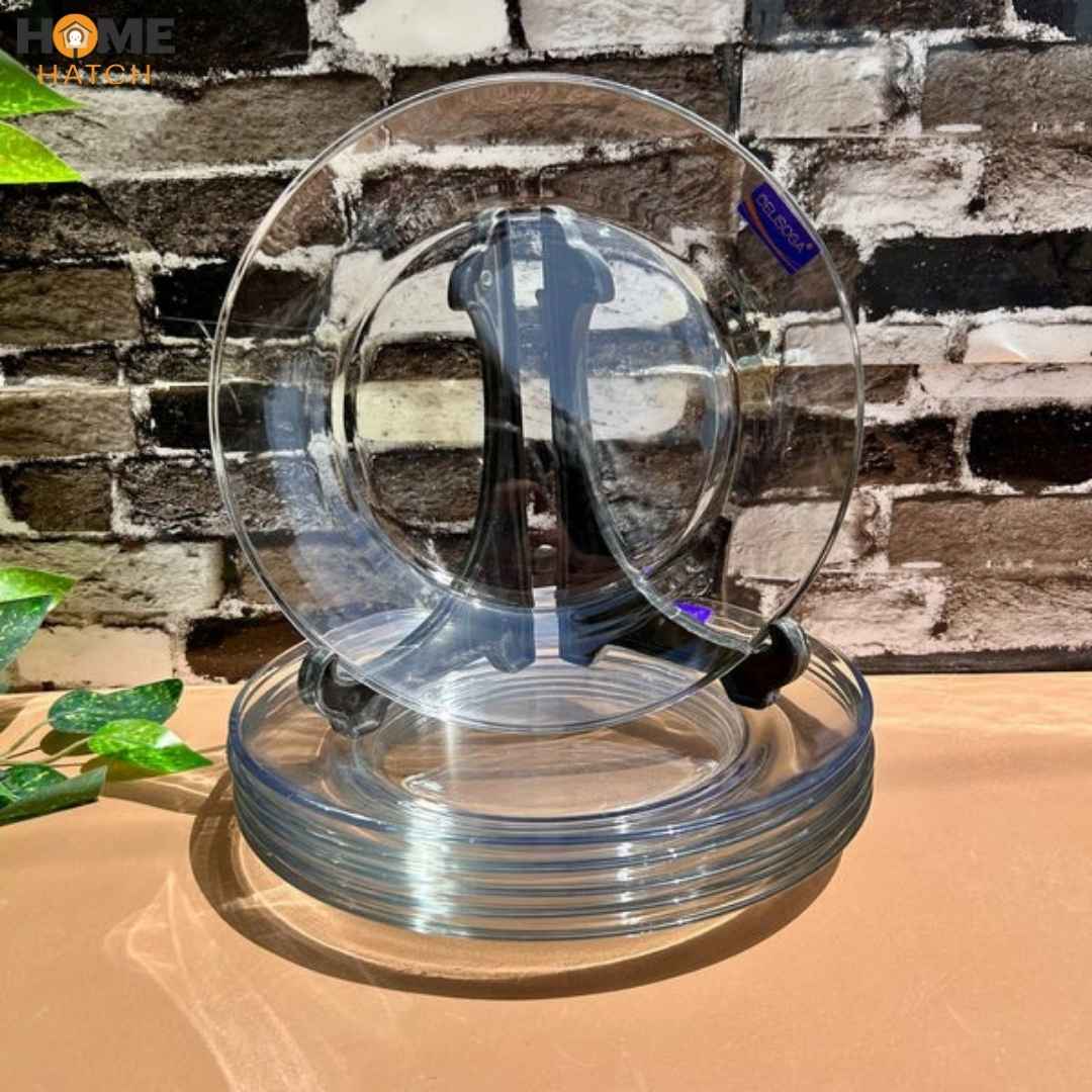 Delisoga Transparent All Purpose Glass Plate - 1pc