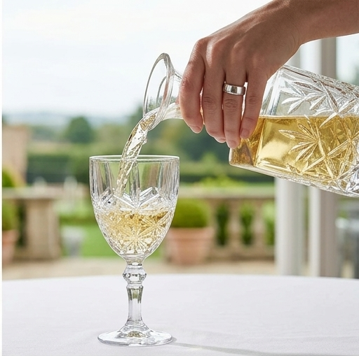 Delisoga premium crystal goblet glass set 6 pcs 340ml – Home Hatch Pakistan