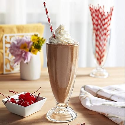 Delisoga Premium Milkshake/Juice Glass | Falooda Glass - Set of 6 - Home Hatch