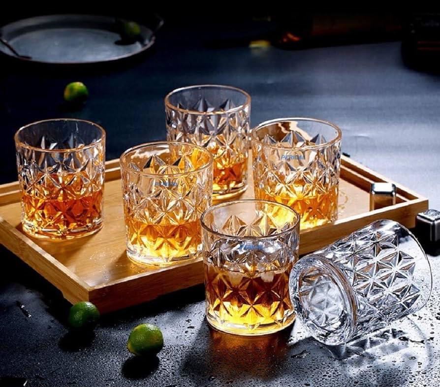 Delisoga Premium Transparent Thick Walled Drinking Glass - Set of 6 - Home Hatch