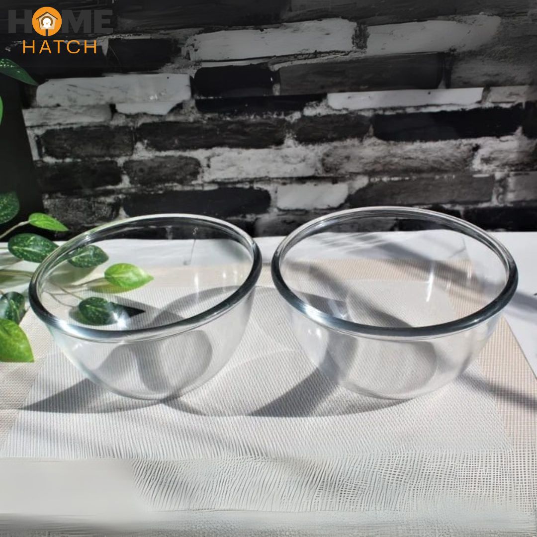 Delisoga Clear Serving/Mixing Bowl - 2pcs | Tableware