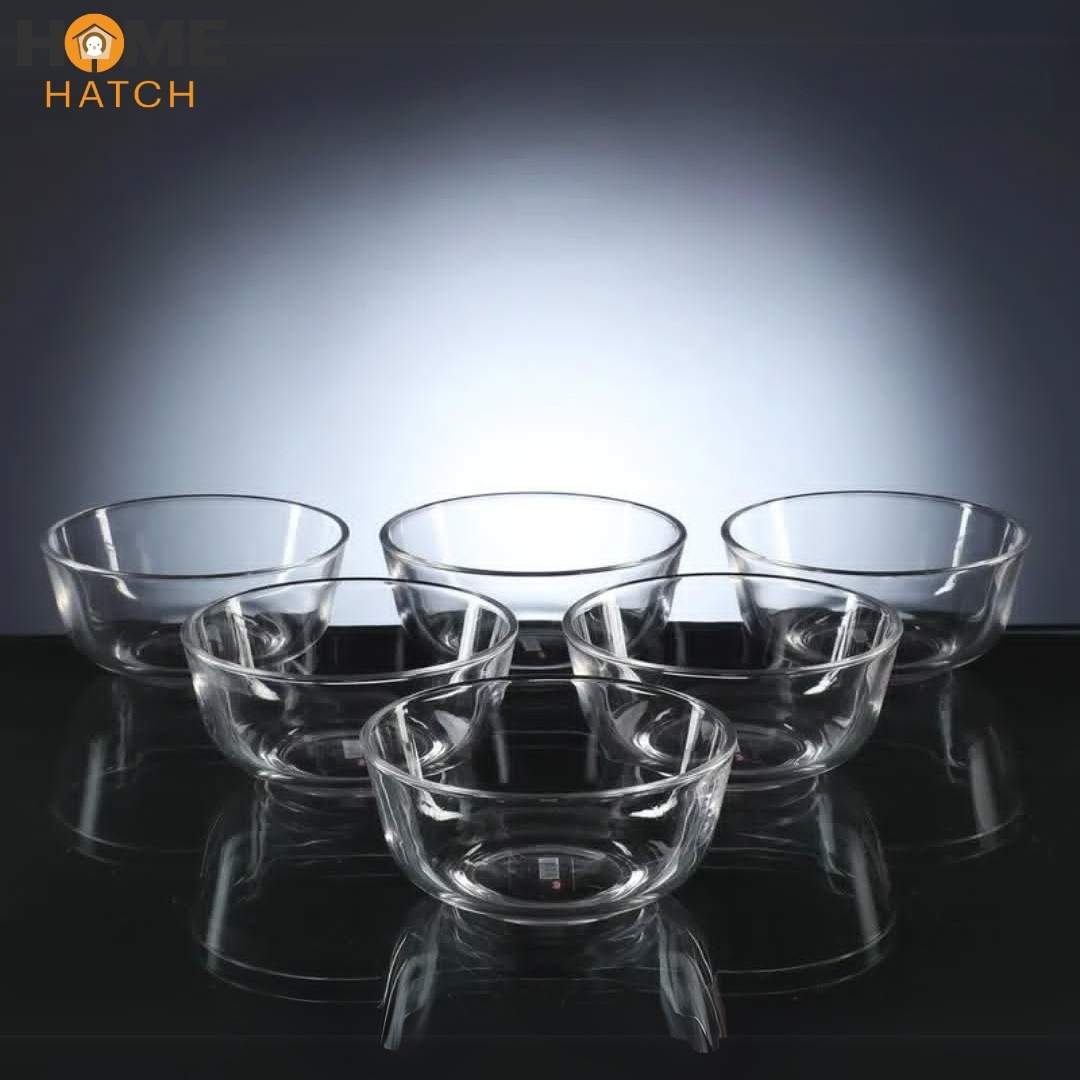 Delisoga Clear All Purpose Serving Bowls - 6pcs | Tableware
