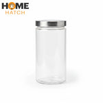 Delisoga® Clear Glass Storage Jars – Airtight Kitchen Containers 1.64 Litre Capacity