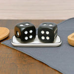 Dice Shaped Salt and Pepper Shaker Set with Tray - Home Hatch
