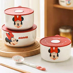 Disney Mickey & Friends Airtight Ceramic Bowl Set – 3