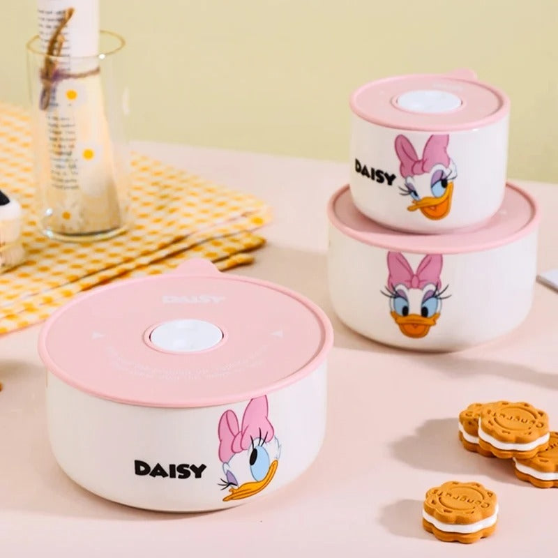 Disney Mickey & Friends Airtight Ceramic Bowl Set – 3