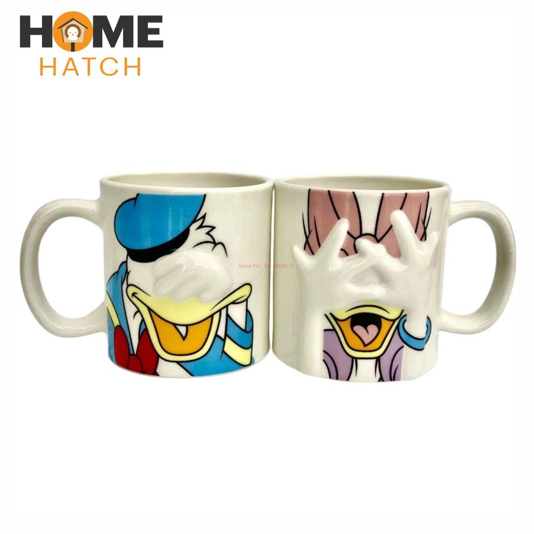 Disney Mickey & Friends Ceramic Embossed Mug – Set of 2