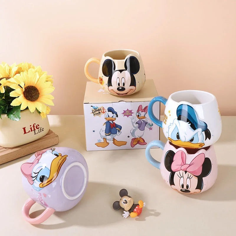 Disney Mickey & Friends Embossed Character Ceramic Mug – 450ml