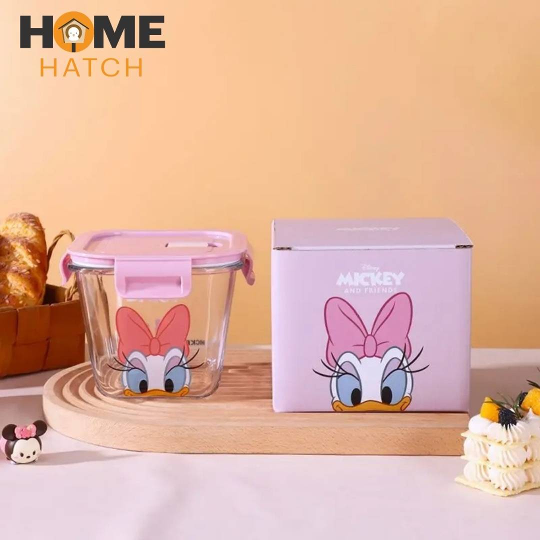 Disney Mickey & Friends Airtight Glass Food Storage Box – 900ml