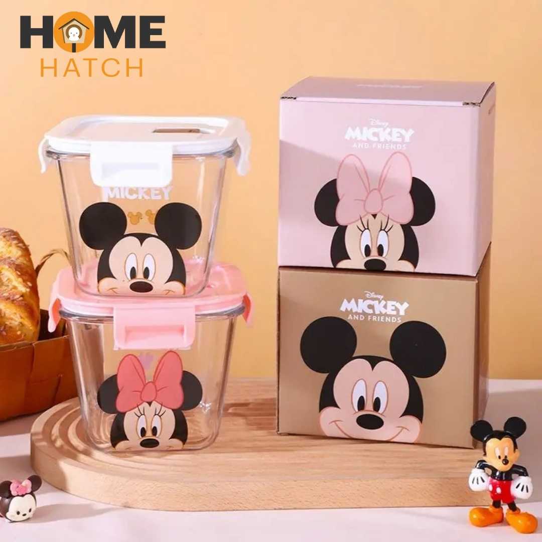 Disney Mickey & Friends Airtight Glass Food Storage Box – 900ml