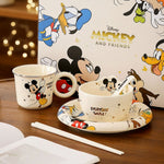 Disney Original Mickey Mouse 5-piece ceramic dinnerware set with plate bowl cup spoon and gift box