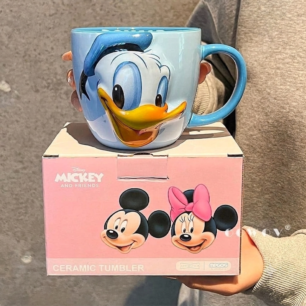 Disney Original Mickey & Friends 3D embossed ceramic coffee mug 550ml premium collectible mug