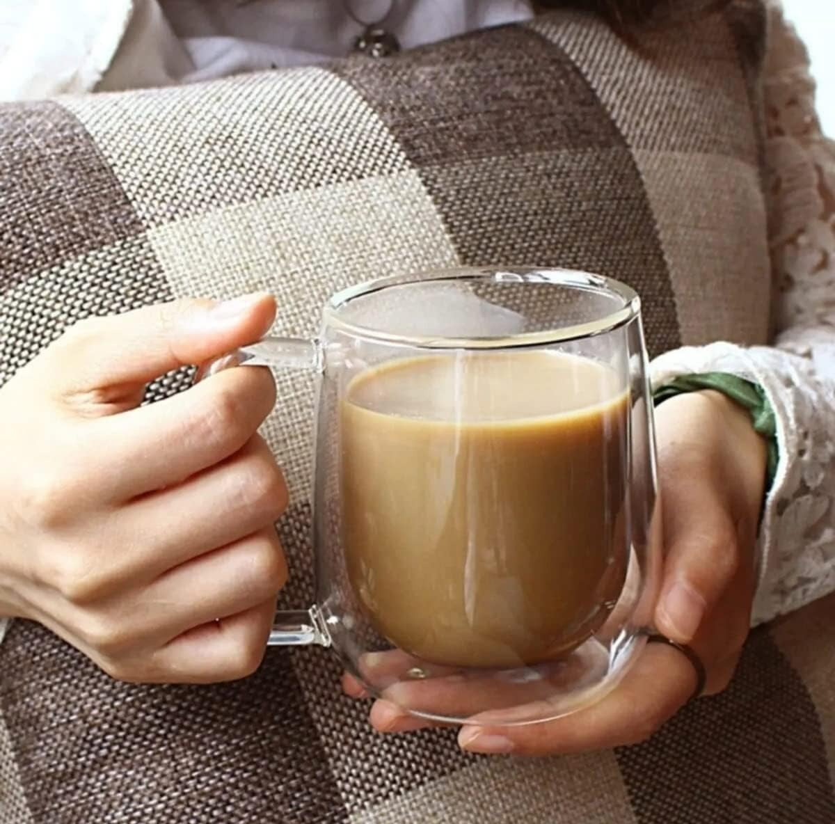 Double Wall Glass Mug 400ml Pakistan – Heat Resistant Transparent Tea & Coffee Cup