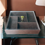 Faux Leather Crocodile Dry Fruit Tray | Premium Serving Platter for Nuts