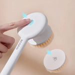 ECOCO 3-Piece Detachable Shower Brush Set – Long-Handle Back Scrubber, Body Brush & Exfoliating Head – Home Hatch Pakistan