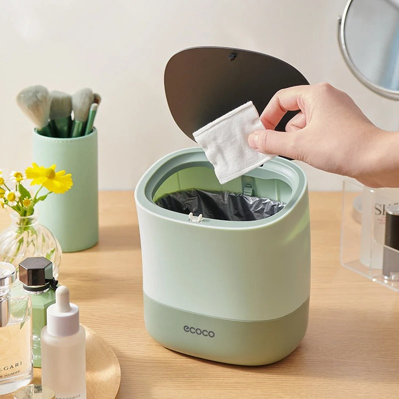 ECOCO Mini Desktop Trash Bin with Lid – Compact Waste Bin | Home Hatch