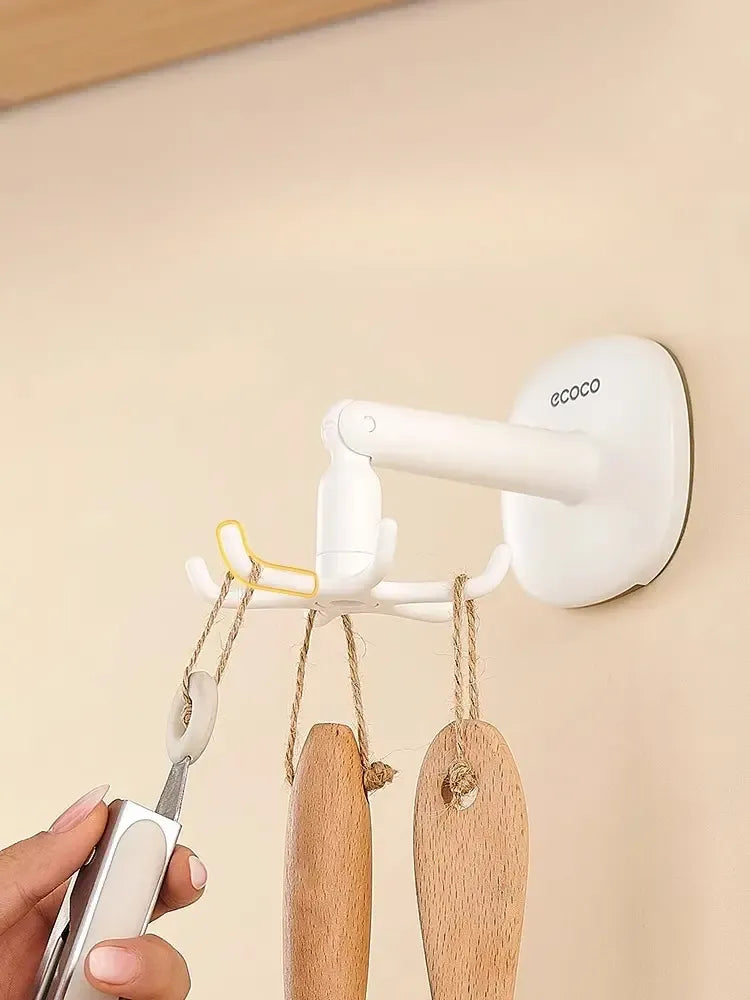 ECOCO 360° Rotating Hexagonal Wall Hook – Multifunctional Swivel Hanger – Home Hatch Pakistan