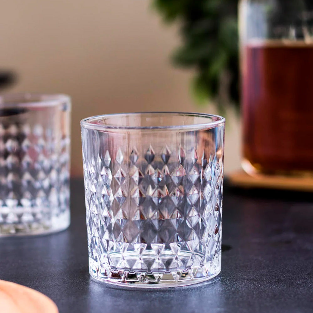 Delisoga Premium Transparent Thick Walled Drinking Glass - Set of 6