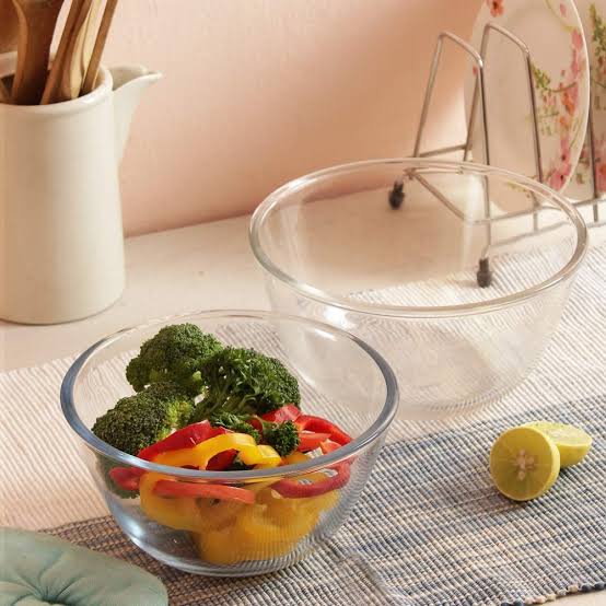 Delisoga Clear Serving/Mixing Bowl - 2pcs | Tableware