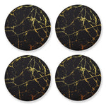 Round 6-Pcs Marble Pattern Tea Coasters