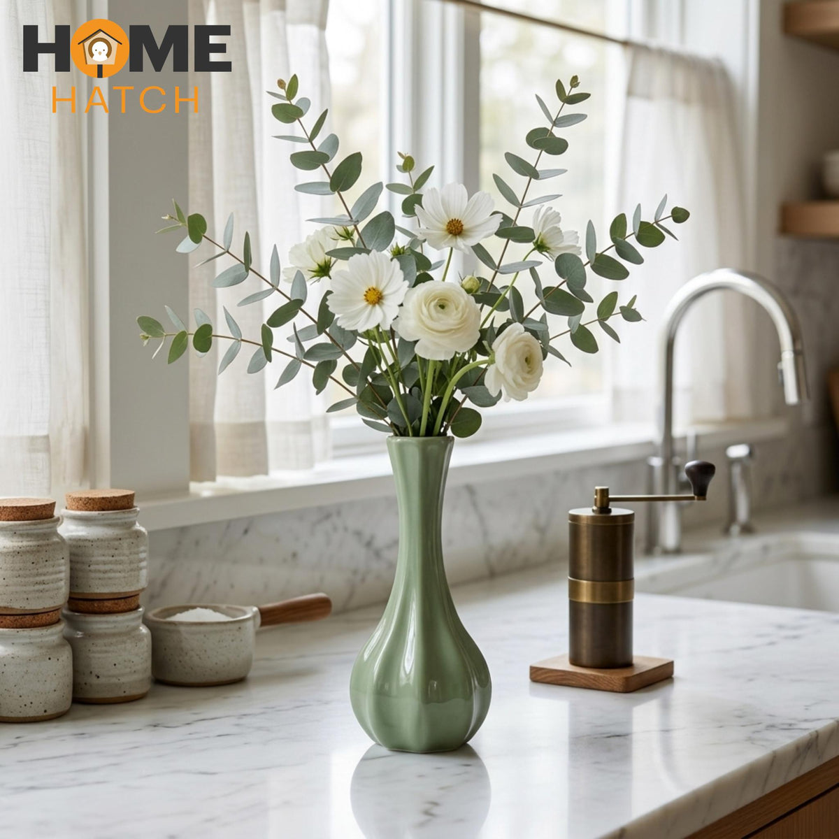 Elegant Ceramic Flower Vase | Modern Decorative Vase for Home Décor