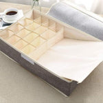 Foldable Innerwear Organizer Box | Multi-Compartment Fabric Storage for Closet & Drawers |