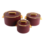 Durable Insulated Luxury Hotpot | Casserole Stainless Steel Hotpot- Set of 3