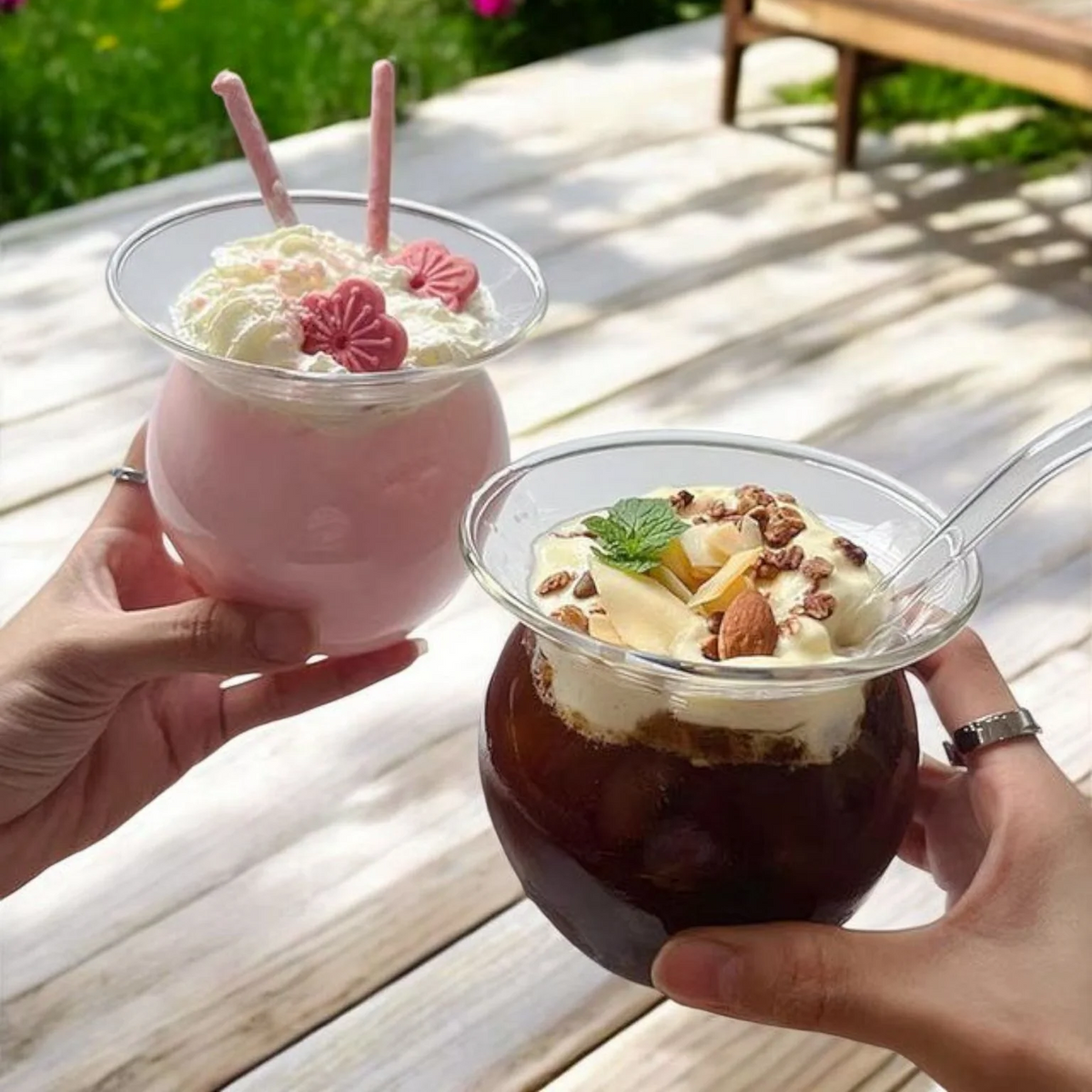 FroyoFlair Glass Cup Bowl Pakistan – Elegant Dessert Glass for Sundae, Ice Cream, Smoothies & Milkshakes