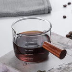 Glass coffee server with wooden handle – borosilicate measuring jug – Home Hatch Pakistan