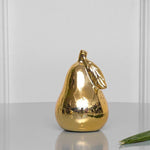 Gold Artificial Pear Ceramic Décor Fruit – Stylish Ceramic Centrepiece for Home Décor in Pakistan