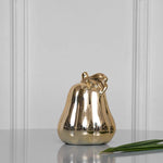 Gold Artificial Pear Ceramic Décor Fruit – Stylish Ceramic Centrepiece for Home Décor in Pakistan