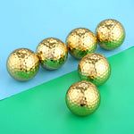 Golden Artificial Ceramic Gold Golf Ball | Centre Piece | Home Décor