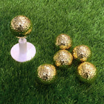 Golden Artificial Ceramic Gold Golf Ball | Centre Piece | Home Décor