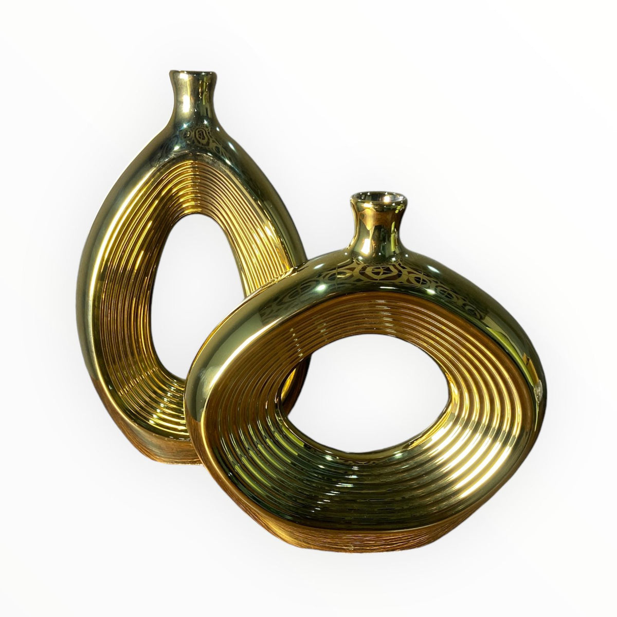 Vintage Stylish Golden Flower Vase | Home Decor | Pots & Vases