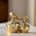 Golden Artificial Cherry Ceramic Décor Fruit | Centre Piece | Home Décor