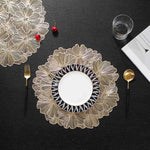 Golden Floral Table Mats | Placemats
