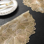 Golden Floral Table Mats | Placemats