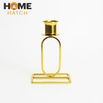 Golden Geometric Candle Holder | Modern Home Décor Accent