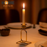 Golden Geometric Candle Holder | Modern Home Décor Accent