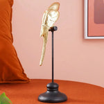 Golden Parrot on Perch | Figurine | Home Décor