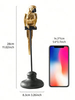 Golden Parrot on Perch | Figurine | Home Décor