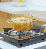 Golden Bear Lid Borosilicate Transparent Glass Cooking Pot – Home Hatch Pakistan