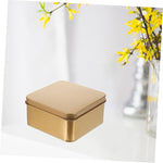 Square Empty Tin Gold Foil Box | Favour Candy Box